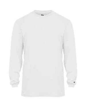 WHITE Badger 2944 youth triblend long sleeve t-shirt