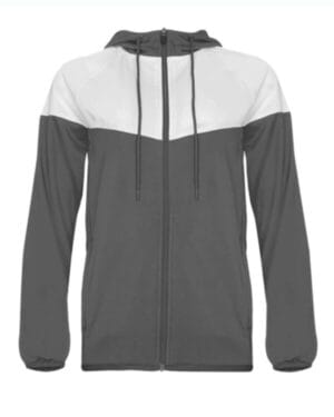GRAPHITE/ WHITE Badger 7922 women's sprint outer-core jacket