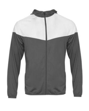 GRAPHITE/ WHITE Badger 2722 youth sprint outer-core jacket