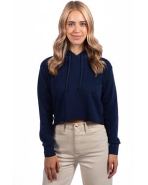 Next level apparel 9384 ladies' cropped pullover hooded sweatshirt