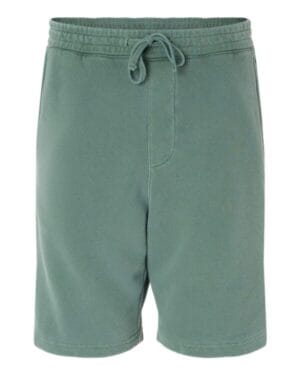 PIGMENT ALPINE GREEN PIGMENT ALPINE GREEN Independent trading co PRM50STPD unisex pigment-dyed fleece shorts