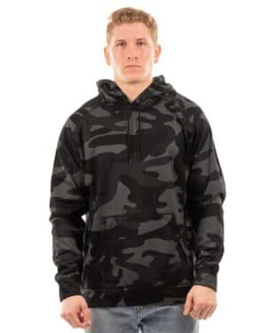 BLACK CAMO Burnside 8670 performance raglan pullover sweatshirt