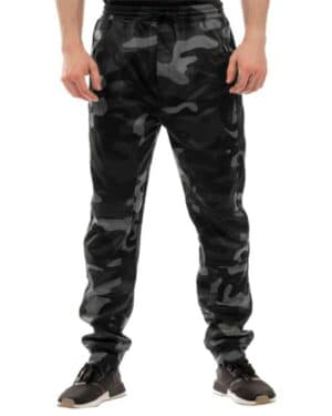 BLACK CAMO Burnside 8801 performance fleece joggers