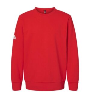 RED Adidas A434 fleece crewneck sweatshirt