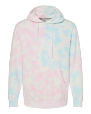 TIE DYE COTTON CANDY PRM4500TD unisex midweight tie-dyed hooded sweatshirt