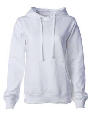WHITE Independent trading co SS008 women's midweight hooded sweatshirt
