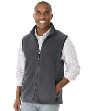 CHARCOAL BLACK Charles river 9503CR men's ridgeline fleece vest