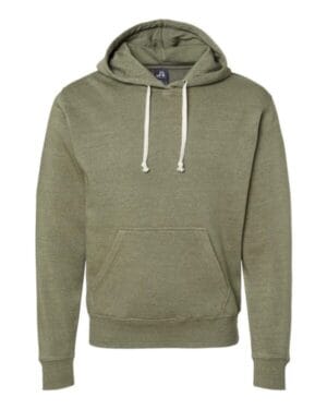OLIVE TRIBLEND J america 8871 triblend fleece hooded sweatshirt