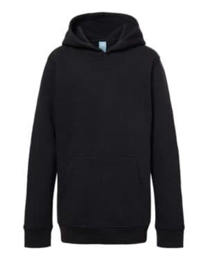 BLACK SOLID J america 8880 youth triblend fleece hooded sweatshirt