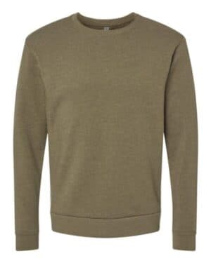 HEATHER MILITARY GREEN Next level 9002 malibu crewneck sweatshirt