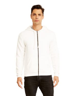 WHITE Next level apparel 9602 unisex zip hoody