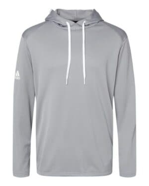 GREY THREE Adidas A530 textured mixed media hooded sweatshirt