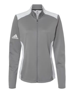 Adidas A529 women's textured mixed media full-zip jacket