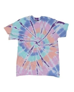 MINDFULNESS Dyenomite 200TD rainbow cut-spiral tie-dyed t-shirt