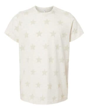 NATURAL HEATHER STAR Code five 2229 youth star print tee