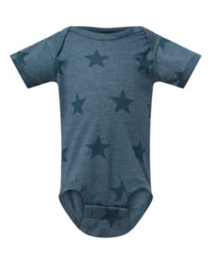 DENIM STAR Code five 4329 infant star print bodysuit