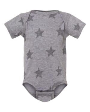GRANITE HEATHER STAR Code five 4329 infant star print bodysuit