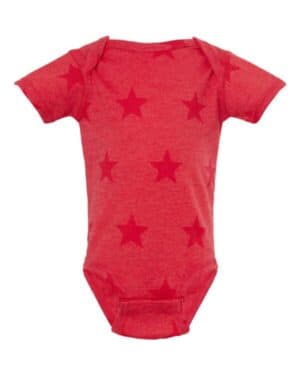 RED STAR Code five 4329 infant star print bodysuit