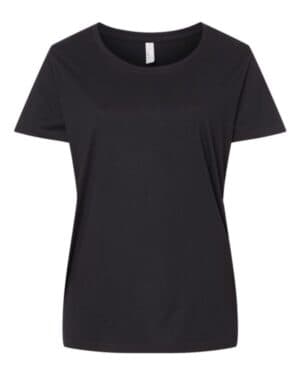 BLENDED BLACK Lat 3816 curvy collection women's fine jersey tee