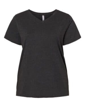 VINTAGE SMOKE 3817 curvy collection women's fine jersey v-neck tee