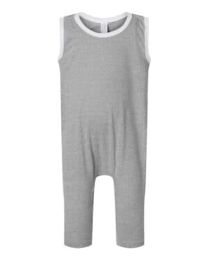 GREY MELANGE Rabbit skins 4492 infant harborside mlange tank romper