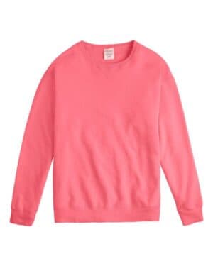CORAL CRAZE Comfortwash by hanes GDH400 garment-dyed crewneck sweatshirt