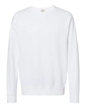 WHITE Comfortwash by hanes GDH400 garment-dyed crewneck sweatshirt