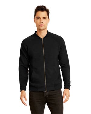 HEATHER BLACK Next level apparel 9700 unisex pch bomber jacket