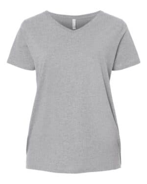 3817 curvy collection women's fine jersey v-neck tee