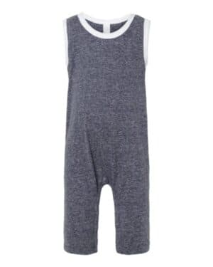 NAVY MELANGE Rabbit skins 4492 infant harborside mlange tank romper