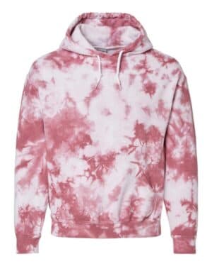 BEGONIA CRYSTAL Dyenomite 680VR blended tie-dyed hooded sweatshirt