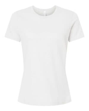 SOLID WHITE BLEND Bella canvas 6400CVC womens relaxed fit heather cvc tee