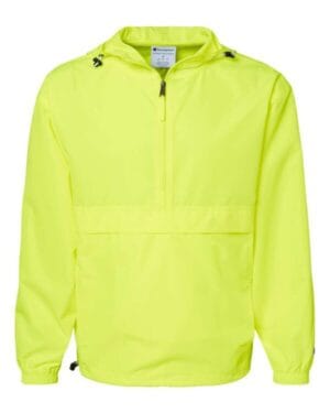 SAFETY GREEN Champion CO200 packable quarter-zip jacket