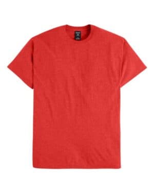POPPY RED HEATHER Hanes 42TB perfect-t triblend t-shirt