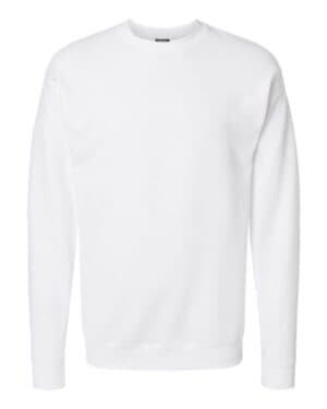 WHITE Hanes RS160 perfect fleece crewneck sweatshirt