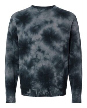 TIE DYE BLACK Independent trading co PRM3500TD unisex midweight tie-dyed sweatshirt