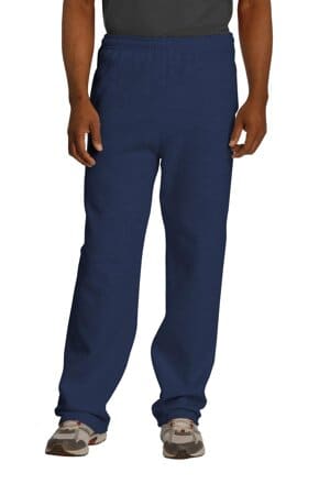 NAVY 974MP jerzees nublend open bottom pant with pockets