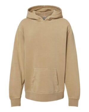 PIGMENT SANDSTONE PRM1500Y youth midweight pigment-dyed hooded sweatshirt