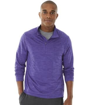 PURPLE Charles river 9763CR men's space dye performance pullover