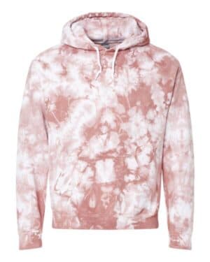 COPPER CRYSTAL Dyenomite 680VR blended tie-dyed hooded sweatshirt