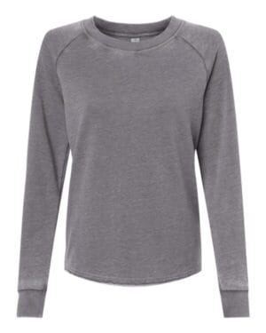NICKEL NEW 8626 womens lazy day mineral wash french terry sweatshirt
