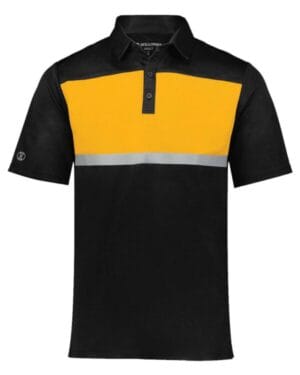 BLACK/ GOLD Holloway 222576 prism bold polo