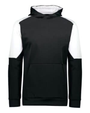 BLACK/ WHITE Holloway 222640 youth blue chip hooded sweatshirt