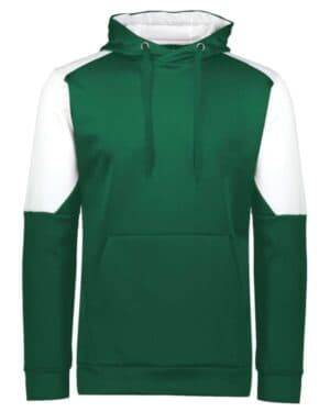 DARK GREEN/ WHITE Holloway 222640 youth blue chip hooded sweatshirt