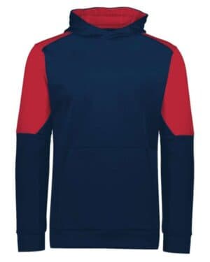 NAVY/ SCARLET Holloway 222640 youth blue chip hooded sweatshirt