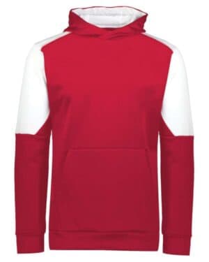 SCARLET/ WHITE Holloway 222640 youth blue chip hooded sweatshirt