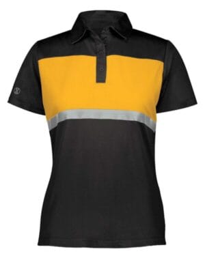 BLACK/ GOLD Holloway 222776 women's prism bold polo