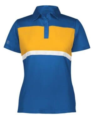ROYAL/ GOLD Holloway 222776 women's prism bold polo