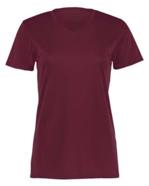 MAROON Holloway 222820 women's momentum v-neck t-shirt