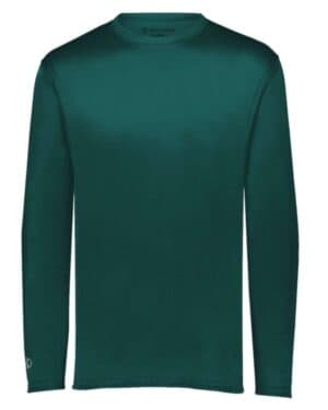DARK GREEN Holloway 222822 momentum long sleeve t-shirt